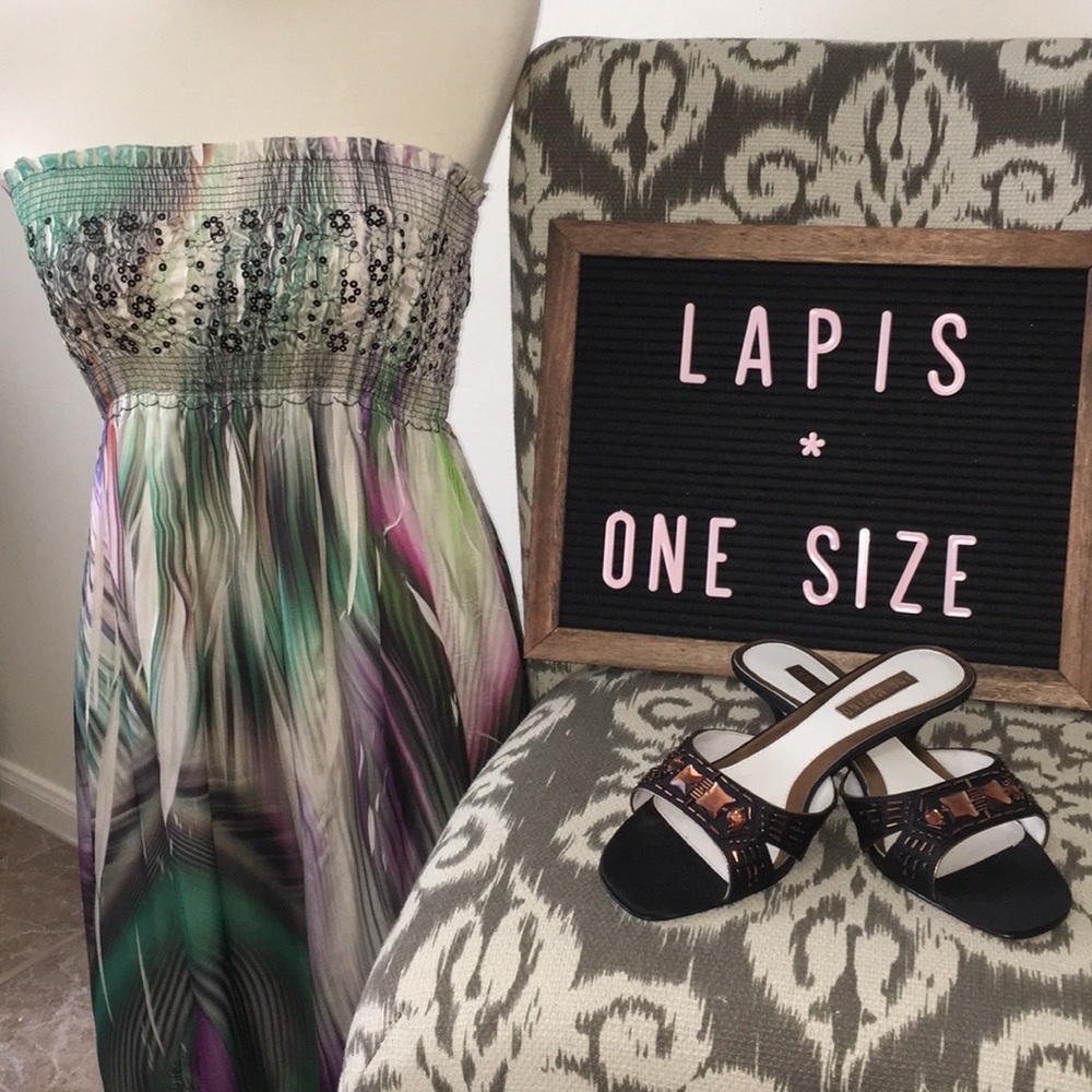 Anthropologie Lapis strapless summer‎ dress / skirt